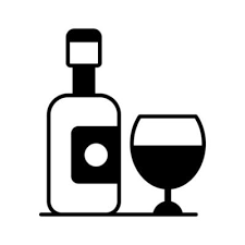 A Classic Wine Bottle And Glass Icon