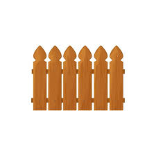 Garden Fence Of Timbers Sharp Planks