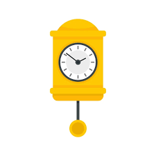 Time Pendulum Clock Icon Flat
