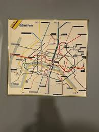 Classic Paris Metro Map Cross Stitch