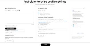configure a android enterprise profile