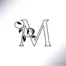 Outline Logo M Letter Logo Icon Design
