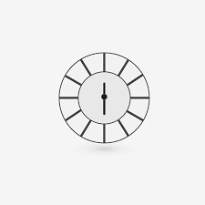 Set Of Clock Flat Icon Stock Vector By
