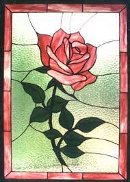 Stained Glass Rose Painting