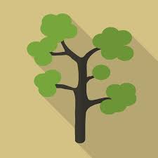 Tree Flat Icon Ilration Isolated