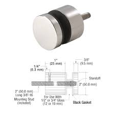 Crl Glass Rail Standoff Base And Cap