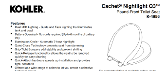 Kohler K 4986 0 Cachet Nightlight Quiet
