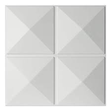 19 7 In X 19 7 In X 1 In White Pvc 3d Wall Panels Decorative Wall Design 12 Pieces A10007