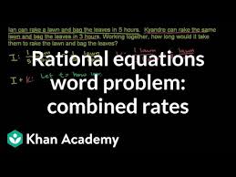 Applying Rational Equations 1