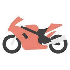 Motorcycle Icon In Flat Color Style