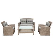 Sunrinx 4 Piece Wicker Patio