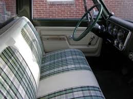 Olive Plaid Bench Upholstery The