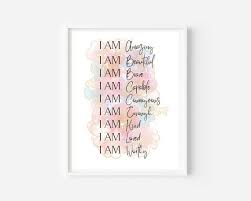 Daily Affirmations List With Watercolor