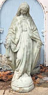 Madonna Virgin Mary Concrete Antique