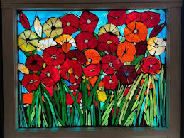 Mosaic Poppy Window Poppy Mosaic