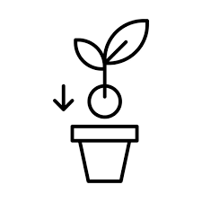 Change Pots Gardening Icon Stock Vector