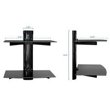 Floating Wall Mounted Dual Shelf Stand