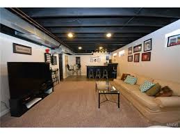 Man Cave Open Ceiling Painted Black