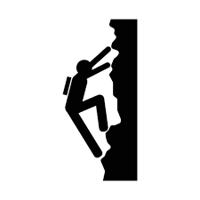 Wall Climbing Icon On White Background
