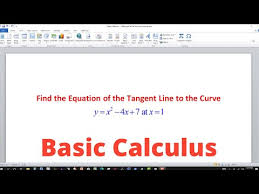Tangent Line To The Parabola