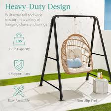 Best Choice S Hammock Chair Stand 75in Tall Heavy Duty Indoor Outdoor Steel Hanging Base W Hardware