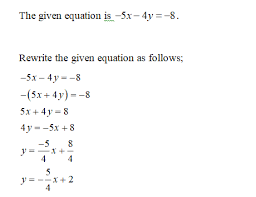 Answered Slope Of The Line 5x 4y 8