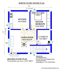 25x25 North Face Home Design With Vastu