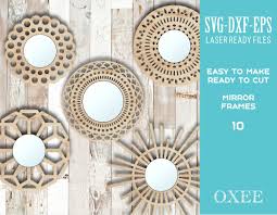Wooden Mirror Frame Bundle By Oxee