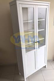 Glass Door Cabinet White Stained From