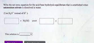 Acid Base Hydrolysis Equilibrium