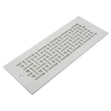 Reggio Register Basketweave Floor Register 4x12 Inch White Steel Vent Covers For Home Floors And Walls With Mounting Holes