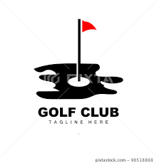 Golf Ball Logo Vector Stick Golf