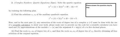 Solve The Quartic Equation
