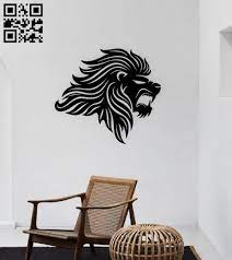 Lion Head Wall Decor E0015743 File Cdr