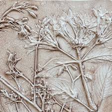 Botanical Bas Relief Fl Plaster