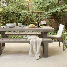 Portside Outdoor 76 5 In Rectangle Dining Table Driftwood West Elm