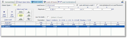 calculation modules beams