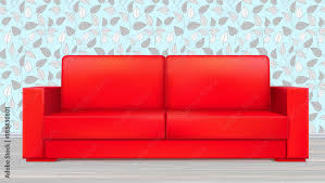 Red Modern Luxury Sofa For Living Room