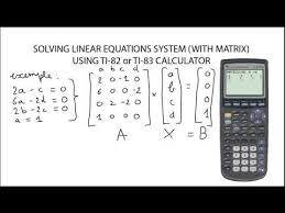 Solving Linear Equations System With