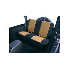 Neoprene Rear Seat Covers Black Tan 97