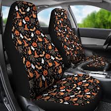 Car Seat Covers Black Orange