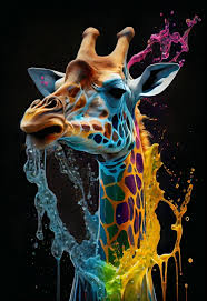Stunning Colorful Giraffe