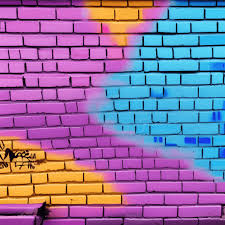 Vibrant Graffiti Background Brick Wall