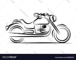 Motor Bike Icon Line Art Design Royalty