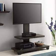 2 Shelf Tv Stand With Floater Mount