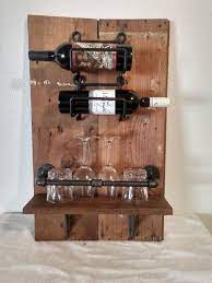 Industrial Reclaimed Wood Wine Rack