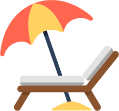 Beach Chair Umbrella Icon