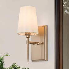 Gold Wall Sconce Powder Room