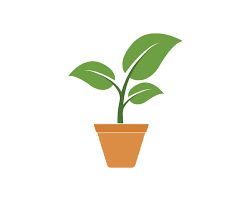 Plant In Pot Icon Logo Vector