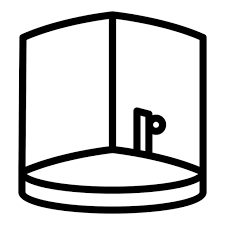 Corner Shower Stall Icon Outline Corner